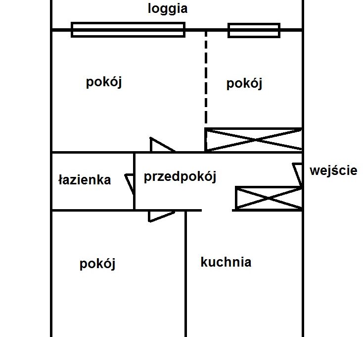 Sportowa_mieszkanie_wynajem_centrum_Rzeszowa_3_pokoje_rzut